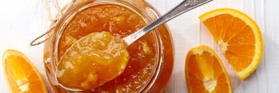 Marmalade jam in jar