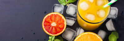 Juice glass orange juice