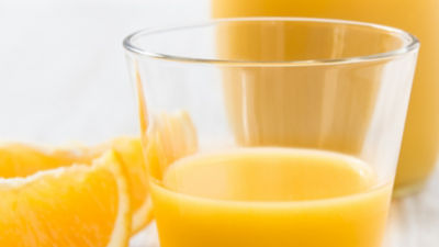 Orange juice in a glass