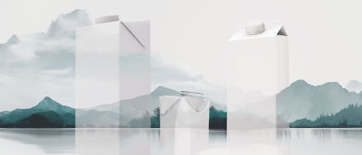 Packages and mountain background