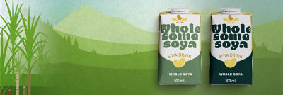 Soya beverage in carton packages