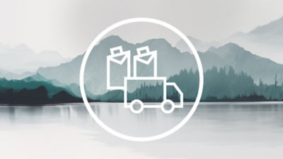 Icon on mountain background