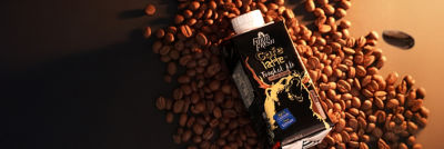 Verpackung auf Kaffeebohnen