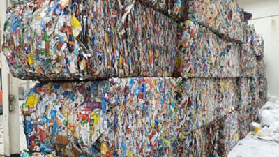 Packaging waste feedstock