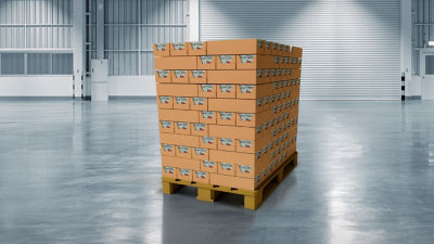 Tetra Recart cartons on pallet in warehouse