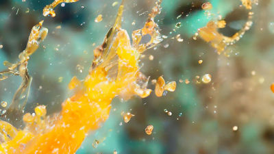 Part of juice splash