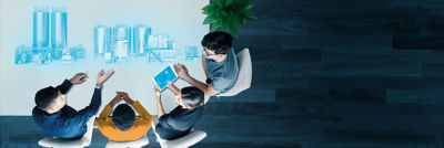 people sitting at a meeting table