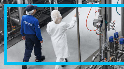 People walking in production