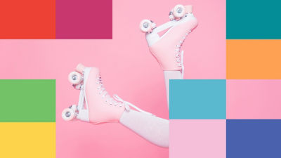 Roller skates, colorful design