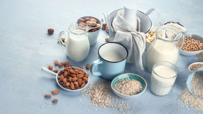 plant based milk with nuts