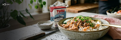 Tuna bowl and tuna in Tetra Recart carton package