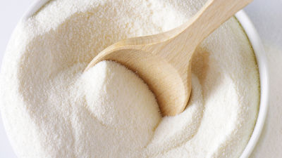 Powder and wooden  spoon