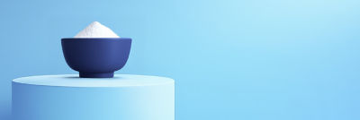 Powder in bowl on podium
