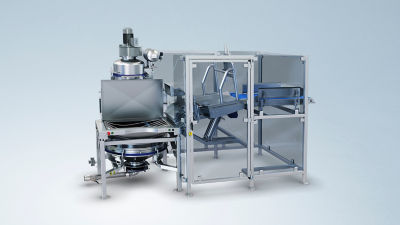 Bag tipping station for ingredient handling
