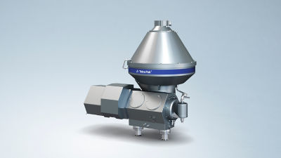 Clarifier separator for liquid purification in food processing