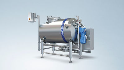 Batch cooking mixer for food processing applications