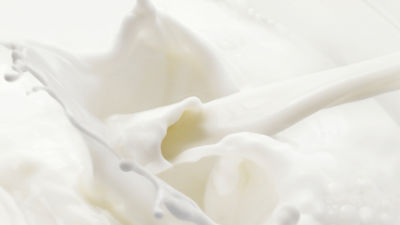 close-up of milk splash