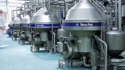 Industrial separators integrated in processing line