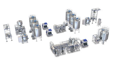 Processing line for whole oat beverage