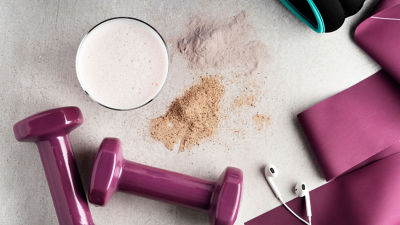 Protein drink and traing equipment