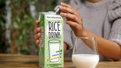 rice drink in tetra pak carton