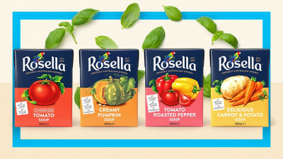 Rosella products in Tetra Recart carton packages