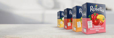 Rosella soups in Tetra Recart carton packages
