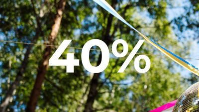Zoom in on trees with fact 40%