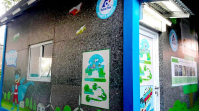 Rumah Baca Menggunakan Material Kemasan Karton Bekas Tetra Pak​​