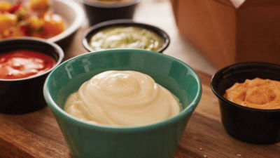 Sauces and dip in bowl