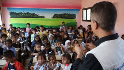 School children in classroom