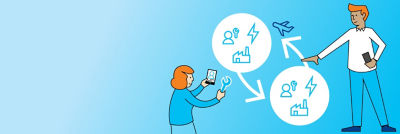 Ordering spare parts process, illustration