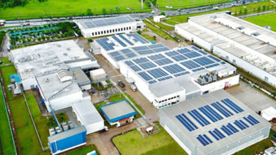 Onsite solar panels  to reduce greenhouse gas emissions