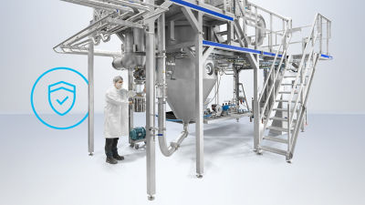 Skid-mounted spray dryer and operator