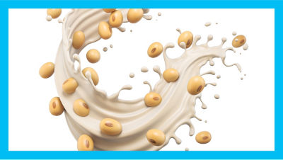 Soya swirl blue border
