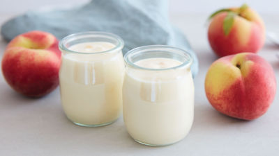 Stirred yoghurt in a jar