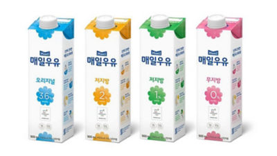 Four Tetra Brik cartons with Korean titles