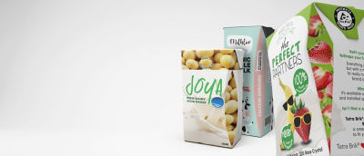packages in a clear background