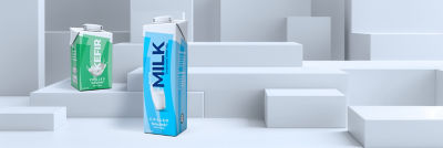 Embalagens cartonadas Tetra Brik para produtos lácteos