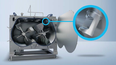 Tetra Pak Air Jet Cleaning system for Powder med blå bakgrund