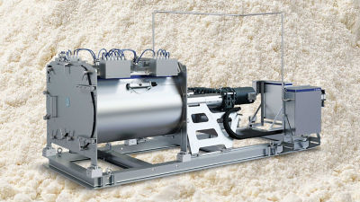 Tetra Pak Air Jet Cleaning system for Powder med blå bakgrund