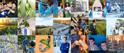 Collage de imágenes del Informe de sostenibilidad