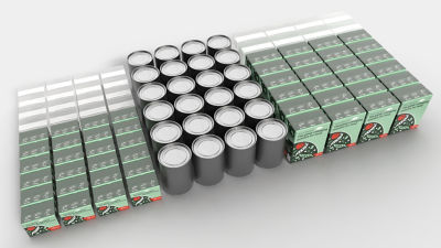 Cartons and cans, efficient distribution