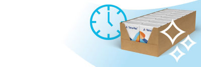 Tetra Recart carton packages in cardboard tray