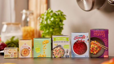 Food in Tetra Recart carton packages