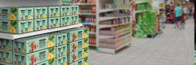 Tetra Recart packages on a store shelf