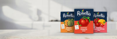 Rosella products in Tetra Recart carton packages