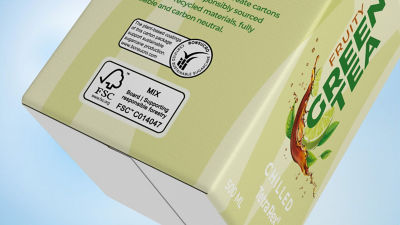 Caja Tetra Rex con logotipo de FSC