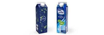 Tetra Rex plant-based carton packages, generic design and Valio Eila milk