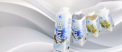 Tetra Top carton bottles with still water, 2 cartons with transparent top